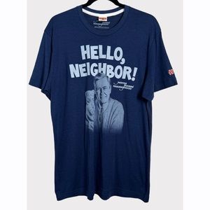 Homage Mister Rogers Neighborhood Blue Tee Shirt Men’s Size Large